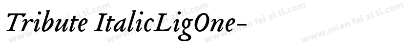 Tribute ItalicLigOne字体转换